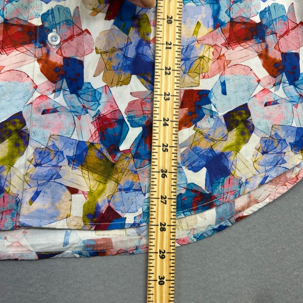 Robert Graham Mens L Classic Fit Abstract Watercolor Long Sleeve Button Up Shirt - Picture 6 of 9